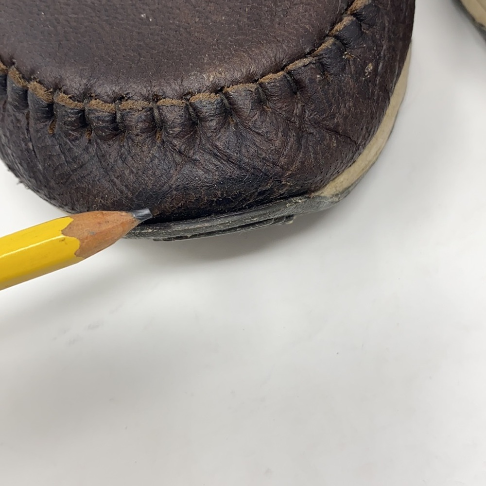 Visvim FBT Brown Elk Leather Men's Size 10 Distressed - Picture 4 of 13